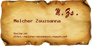 Melcher Zsuzsanna névjegykártya